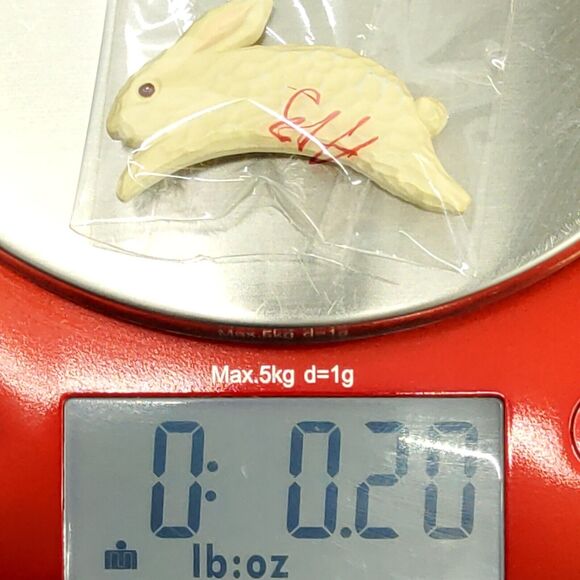 Vintage Hallmark Easter Bunny Hopping Pin Brooch Tack Rabbit Jumping White - Picture 7 of 9